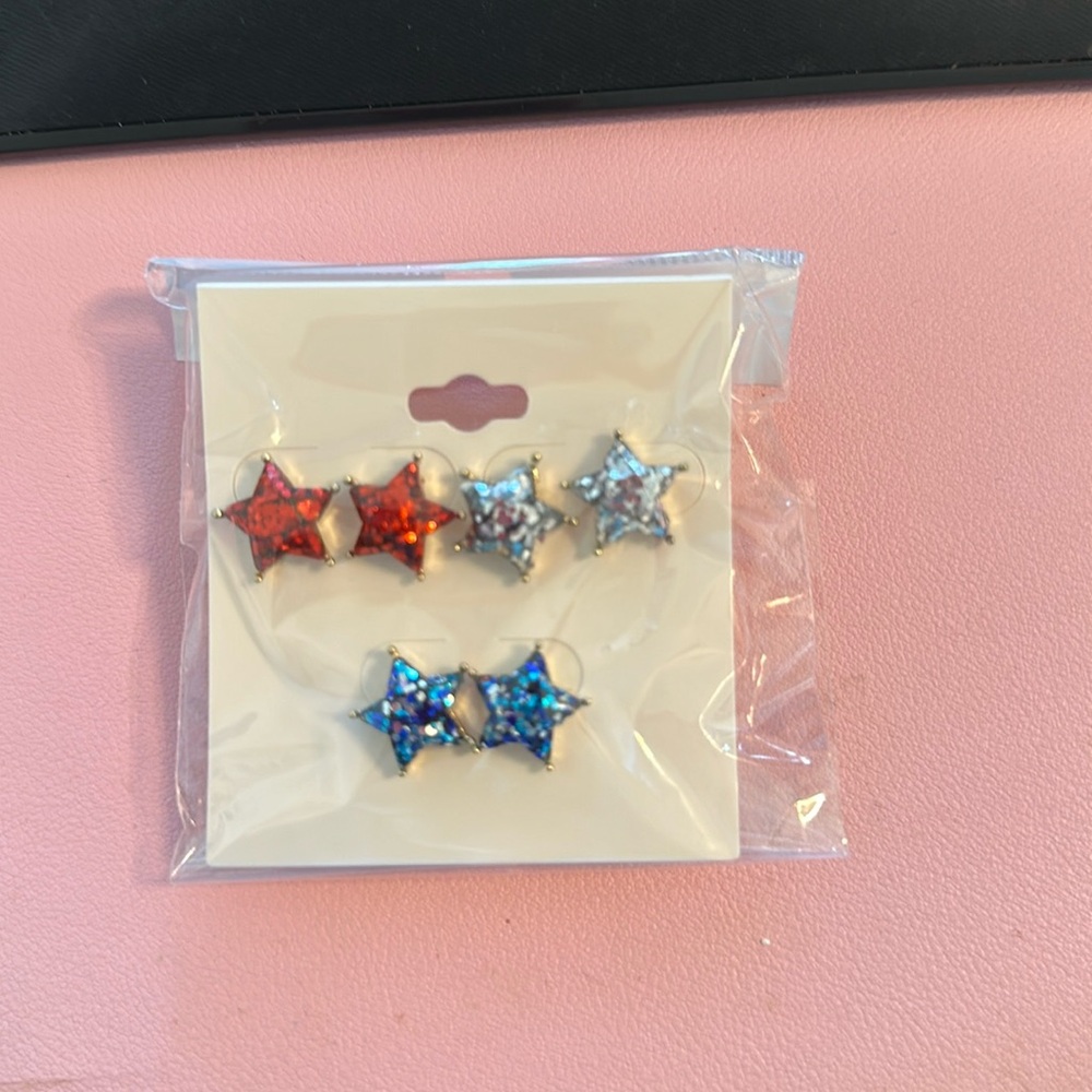 Star Earrings 3 Pairs